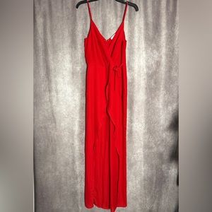 Leith Red Summer Jumpsuit Size Medium